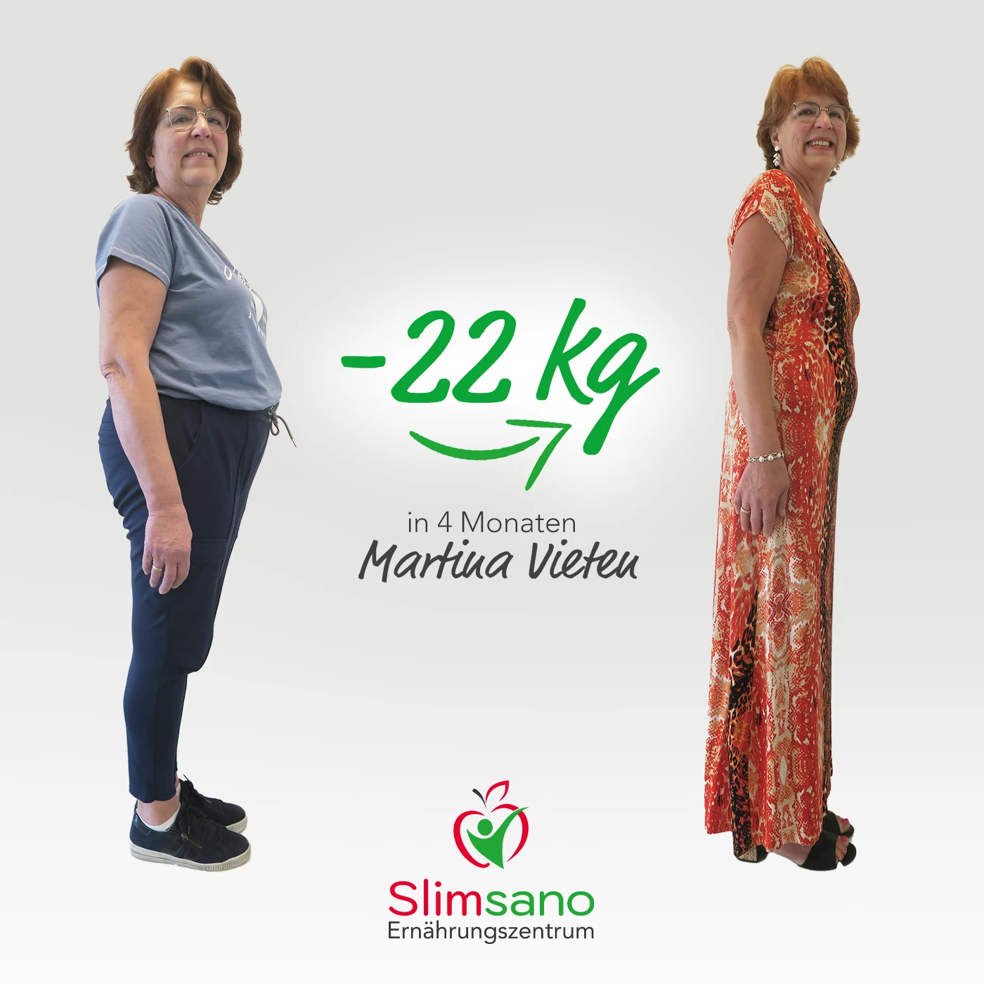 Original-Erfolgsgeschichte aus dem Slimsano Ernährungszentrum